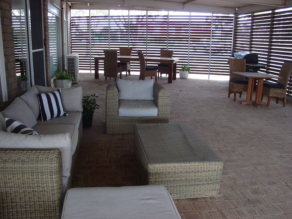 Arid garden and rainwater harvesting at Crossroads Ecomotel